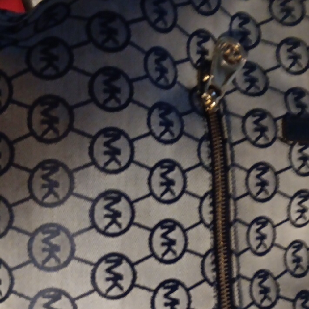 Michael Kors Navy and Cream Monogram Handbag - Picture 3 of 10